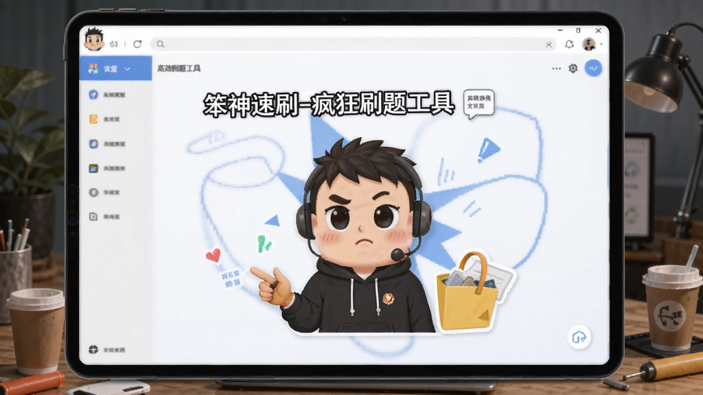 笨神速刷-疯狂刷题工具 高效刷题技巧和设置界面