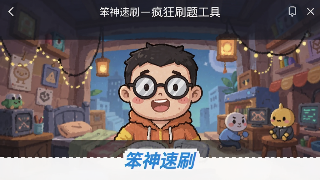 笨神速刷-疯狂刷题工具 刷题软件界面操作截图