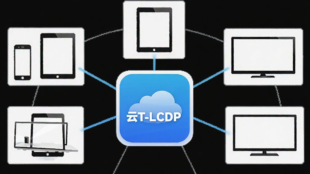 һ�Ŷ��豸Ͷ��ʾ��ͼ����������ʾ����T-LCDP������ͼ�꣬��Χ�������ֻ���ƽ�塢���ԡ����ӵ��豸ͼ�꣬���������ӣ����ֳʷ���״�����Ƽ��У�ϸ�����������ʸɾ��޶���Ԫ��