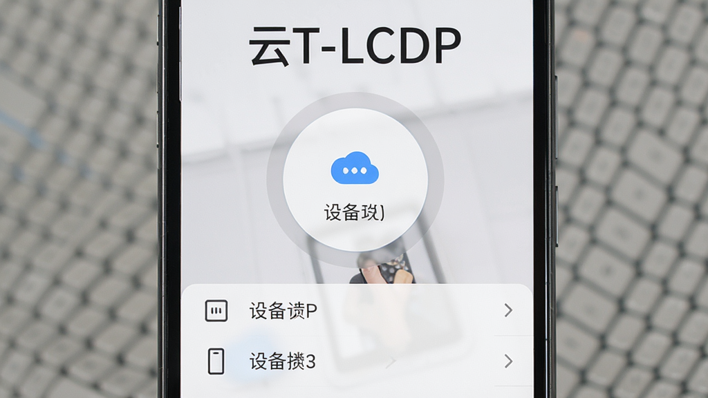 һ���ֻ������ͼ���ͼ�����涥����ʾ����T-LCDP�����֣��м���һ�������豸���Ӱ�ť���ײ����豸�б������岼�ָɾ�������Լ�ִ������������޶���Ԫ��