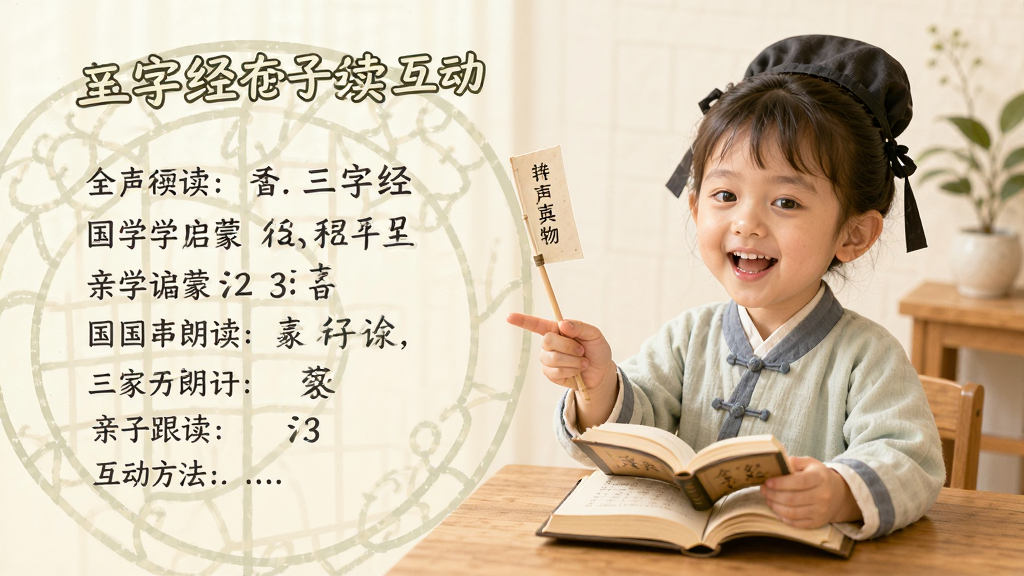 三字经全文朗读-国学启蒙有声读物 亲子跟读互动方法