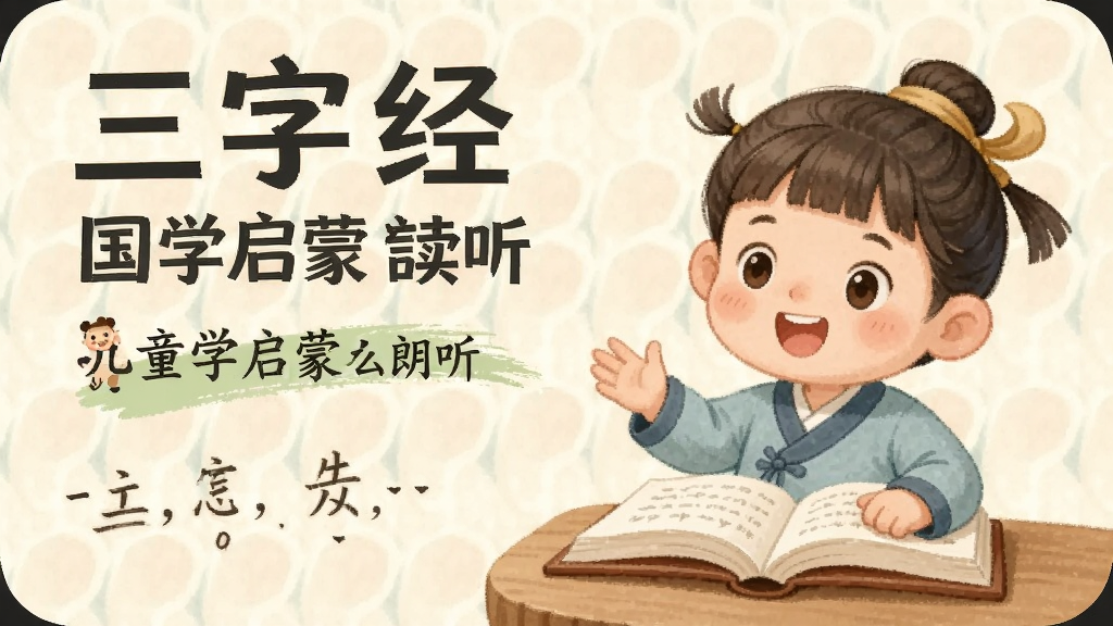 三字经全文朗读-国学启蒙有声读物 儿童国学启蒙音频怎么选怎么听