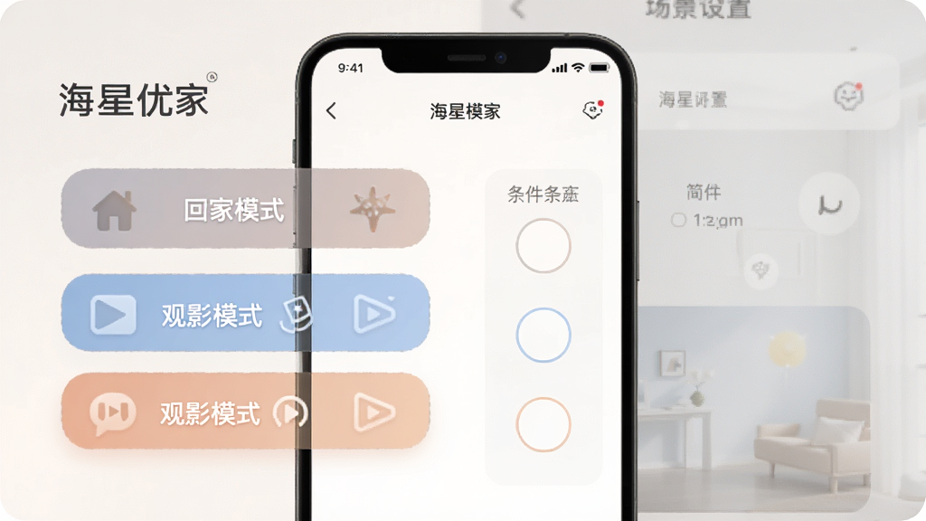 һ��չʾ�������żҡ�App�������ý����ͼƬ���������С��ؼ�ģʽ������Ӱģʽ���Ȱ�ť���Ա��м򵥵�����ѡ���������ɫ��ͣ���������������Լ�ִ������ʸɾ�