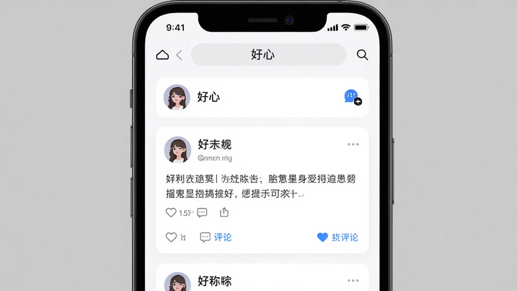 �ֻ���Ļչʾ����ġ�App�Ķ�̬�㳡ҳ�棬�����Ƿ������·��Ǻ��Ѷ�̬��Ƭ����Ƭ����ͷ���ǳơ��������ݺ͵������۰�ť������������������ִ������ʸɾ��޶���Ԫ��