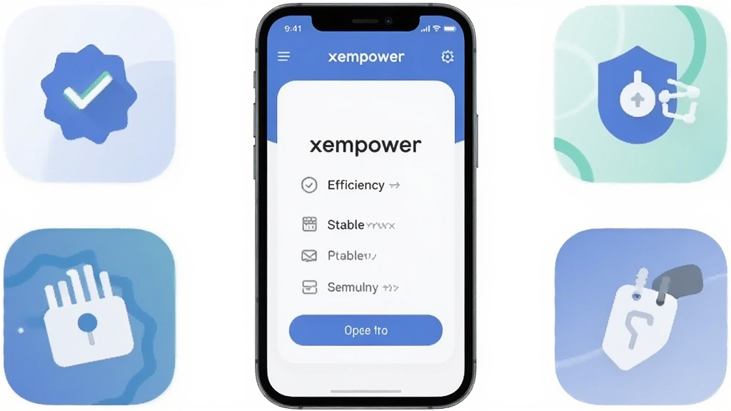 һ��չʾ xempower Ӧ�ú��Ĺ��ܵ��ֻ�����ͼ�������������ֻ���Ļ����Ļ����ʾ xempower �ļ�������壬��Χ�����Ŵ���Ч�ʡ��ȶ��������ĳ���Сͼ�꣬���岼�־��жԳƣ�����ִ���ƽ����ϸ��Բ��ɾ������������޶���Ԫ��
