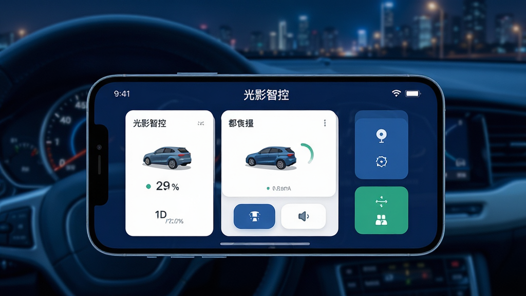 һ��չʾ����Ӱ�ǿء��ֻ�App�������ͼƬ������������һ����ŵ������ֻ�����Ļ����ʾ����״̬��Ƭ�Ϳ��ư�ť���������黯�������Ǳ��̺ͳ���ҹ��������ɫ��ƫ�����Ƽ��磬���ּ�࣬����ִ���ƽ��ϸ�����������ʸɾ��޶���Ԫ��