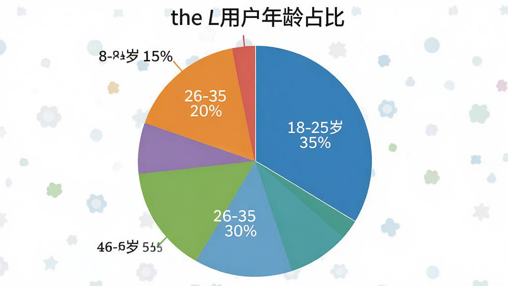 饼状图展示用户年龄分布,标题为