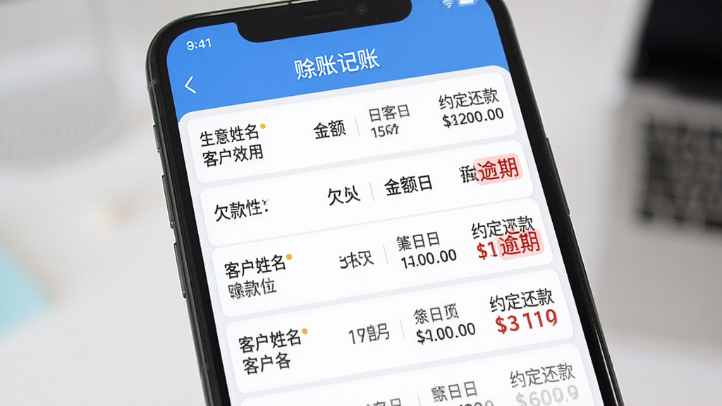 �������APP���˹������棬����չʾ�ֻ���Ļ�ϵ������б���ÿ����¼��ʾ�ͻ�������Ƿ����������ں�Լ���������ڣ����ּ�¼�к�ɫ�������ѱ�ǣ����岼����������ɫ����ɫ�Ͱ�ɫΪ�������ֱ�ǩ��ȷ������ִ���ƽ�����ʸɾ����޶���Ԫ��