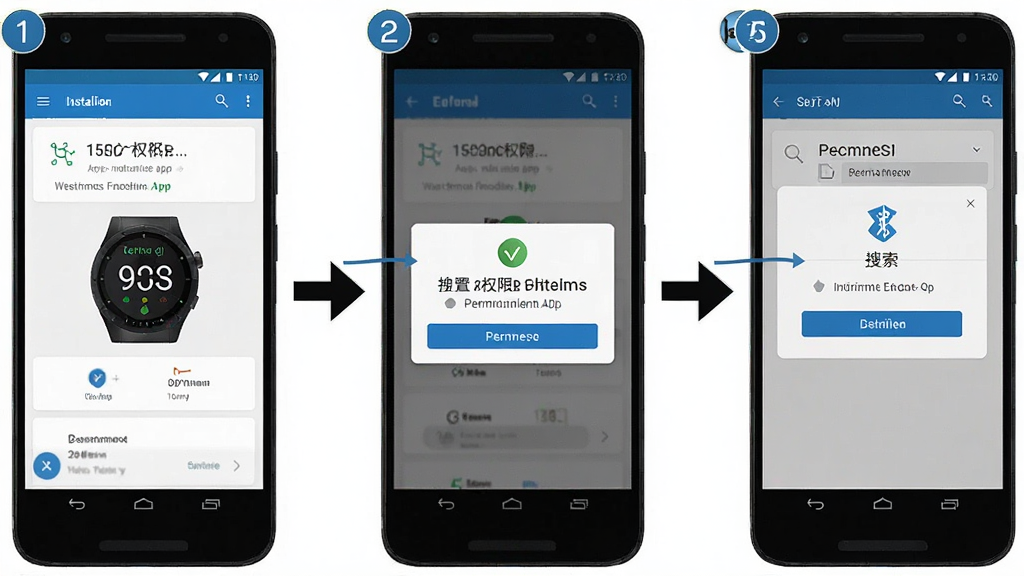 һ��չʾ���ܵ绰�ֱ�App�ڰ�׿�ֻ��ϰ�װ��Ȩ�����ò����ͼƬ���������ֻ���Ļ��ͼ�ϼ���������װ���桢Ȩ����Ȩ�������������������������沢��չʾ�����ֲ��ú������У�ÿ������֮���м�ͷ���ӡ��Ű����������̳��࣬ϸ����ÿ�����������ֱ�ע�����ʸɾ����޶���Ԫ�أ����������ɶ���