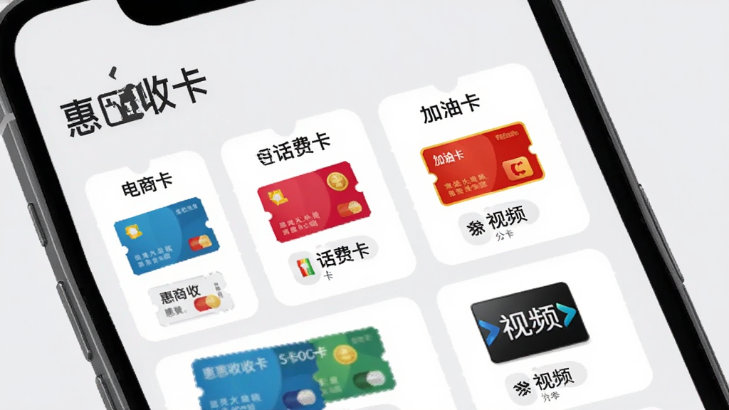 惠收卡卡券分类页面,标题文字