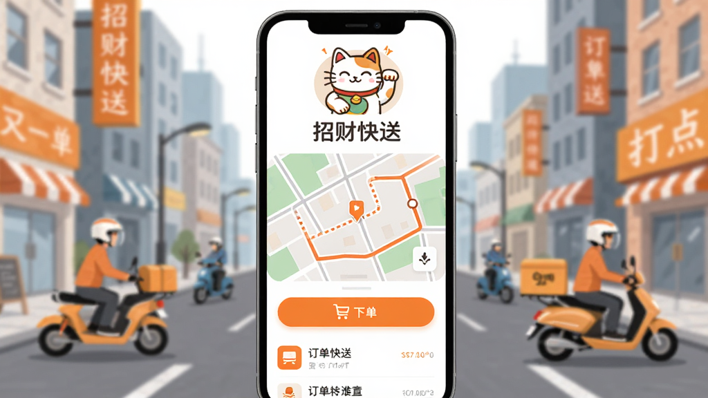 手机屏幕中央展示
