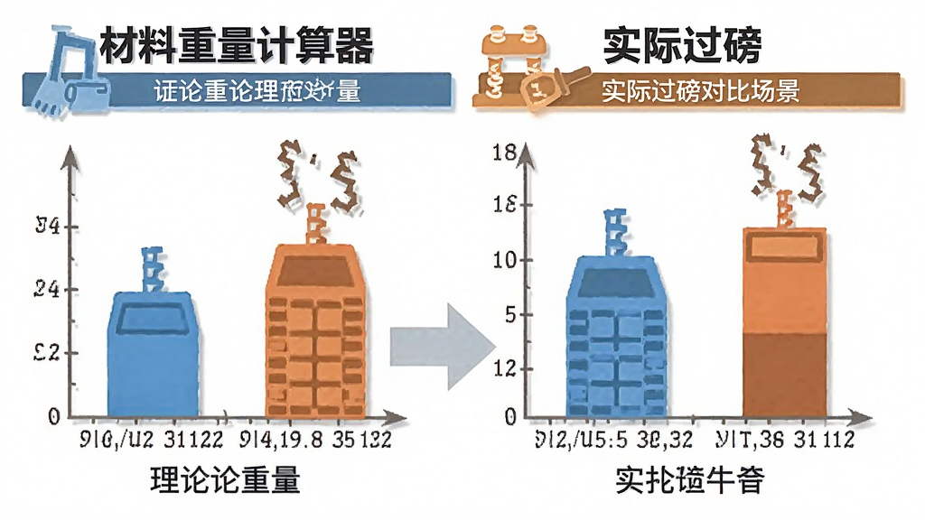 材料重量计算器理论重量与实际过磅对比场景