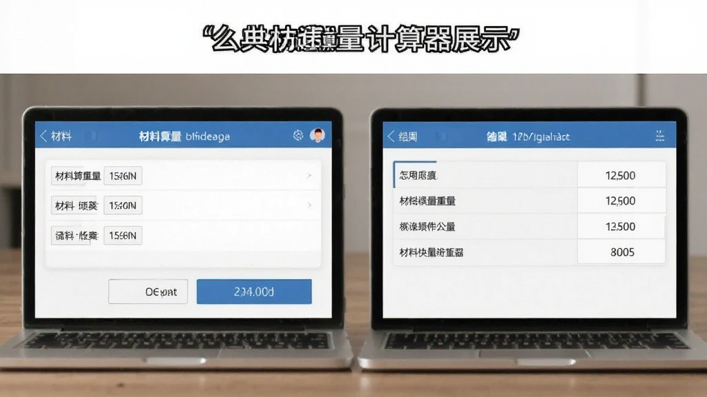 材料重量计算器怎么用快速算重量 界面操作步骤与结果展示