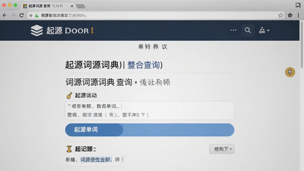 起源单词 在线词源词典查询界面配图