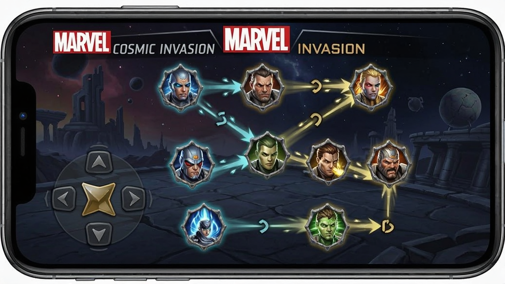 漫威宇宙入侵手机版(MARVEL Cosmic Invasion) 战斗操作角色技能连招演示