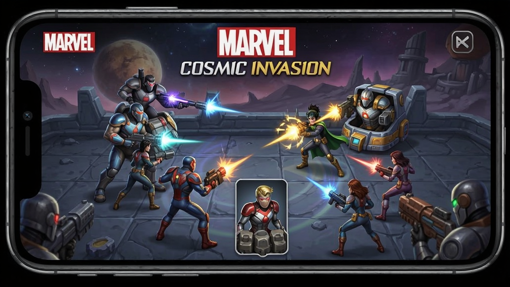 漫威宇宙入侵手机版(MARVEL Cosmic Invasion) 联机组队副本战斗场景