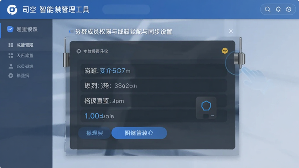 司空-智能门禁管理工具成员权限分配与同步设置页面