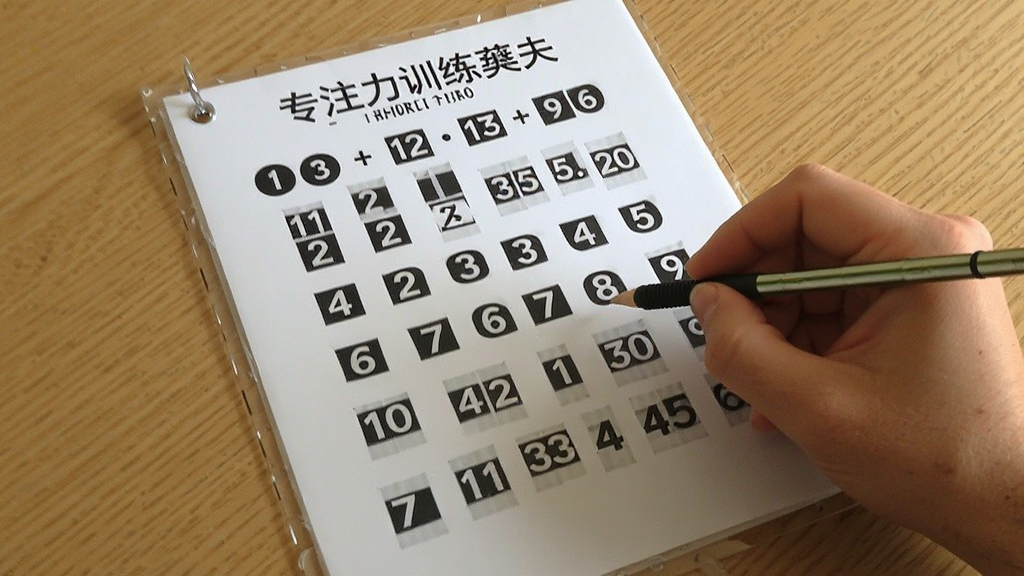 舒尔特表格-专注力训练工具 训练方法 专注力提升 数字方格图