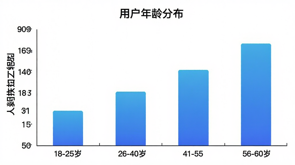一张柱状图,展示不同年龄段用户使用