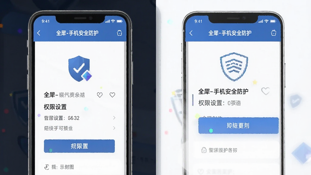 全犀-手机安全防护工具 权限设置页面示意图