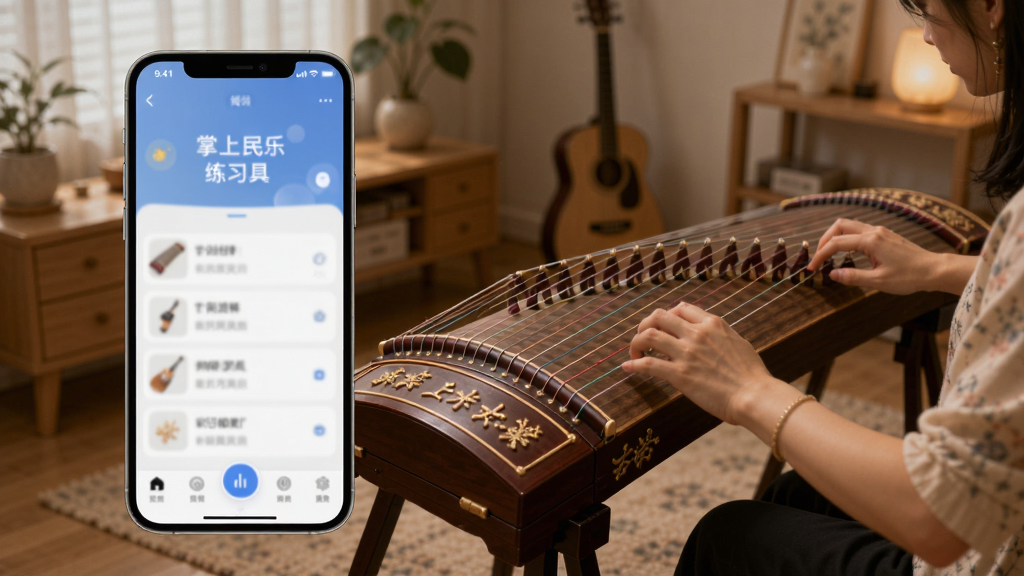 弹古筝-掌上民乐练习工具 在家练古筝手机软件界面