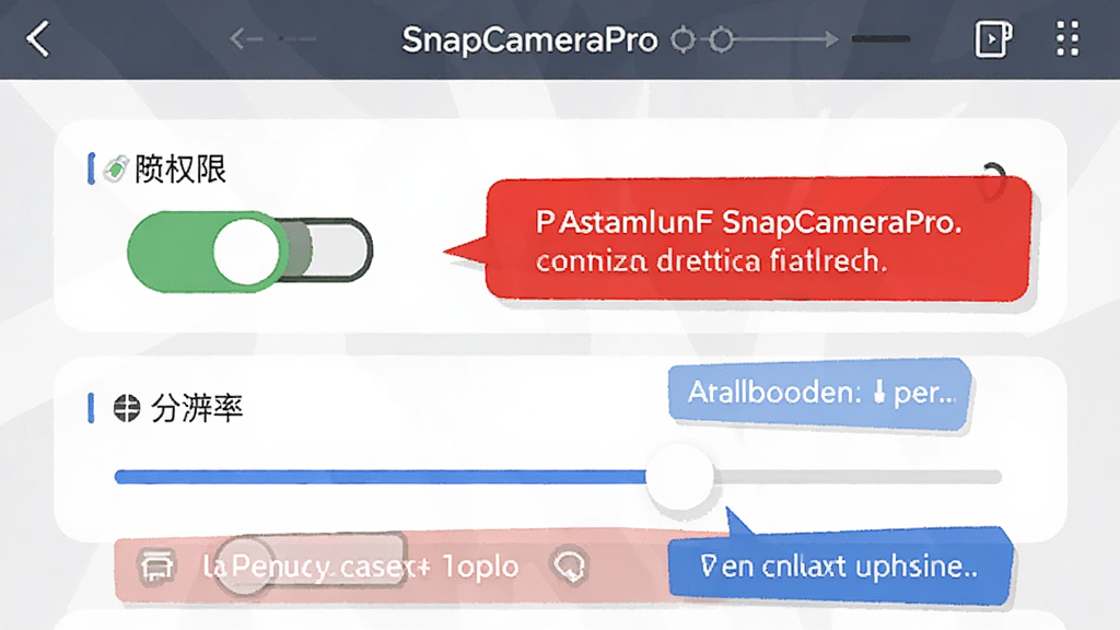 SnapCameraPro �������ý���ָ���������������������Ľ�ͼ���廭�������ص�չʾȨ�޿��غͷֱ��ʵ��ڻ��顣����Ǳ�ƽ����ѧͼ�⣬ϸ�ڰ�����Ŀ�ĺ�ɫ��ʾ�����ɫ���ɱ�ǩ�������������ɾ����޶���Ԫ�ء�