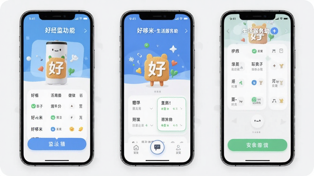 好哆米-生活服务助手 手机端功能界面全览
