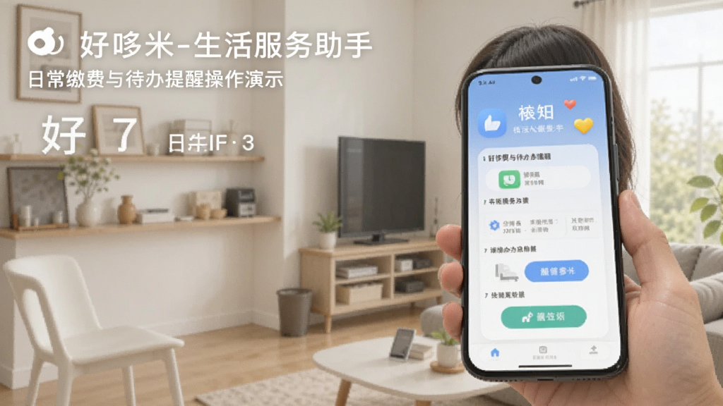 好哆米-生活服务助手 日常缴费与待办提醒操作演示