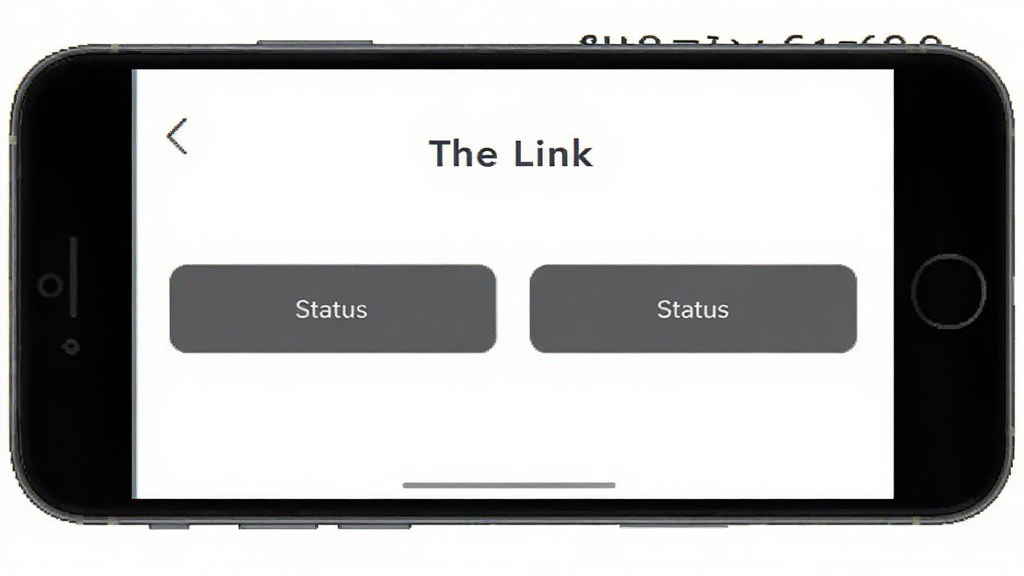 一张手机应用界面截图,展示“The Link”应用内部没有任何广告横幅和弹窗,界面纯净,只有功能按钮和状态显示,背景为纯白色,文字为深灰色,整体风格极简,画质清晰,无多余装饰元素