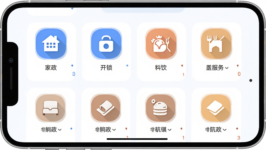 �츮ͩ�ùܼ�APP�ܱ��������ҳ����ֻ������ͼ��������ʾ�����̼��б�������������������������ͼ�꣬����������Ϊ��ɫ�����������������ֱ�ǩ��ȷ������ִ���ƽ��ϸ��Բ�󣬻��ʸɾ����޶���Ԫ��
