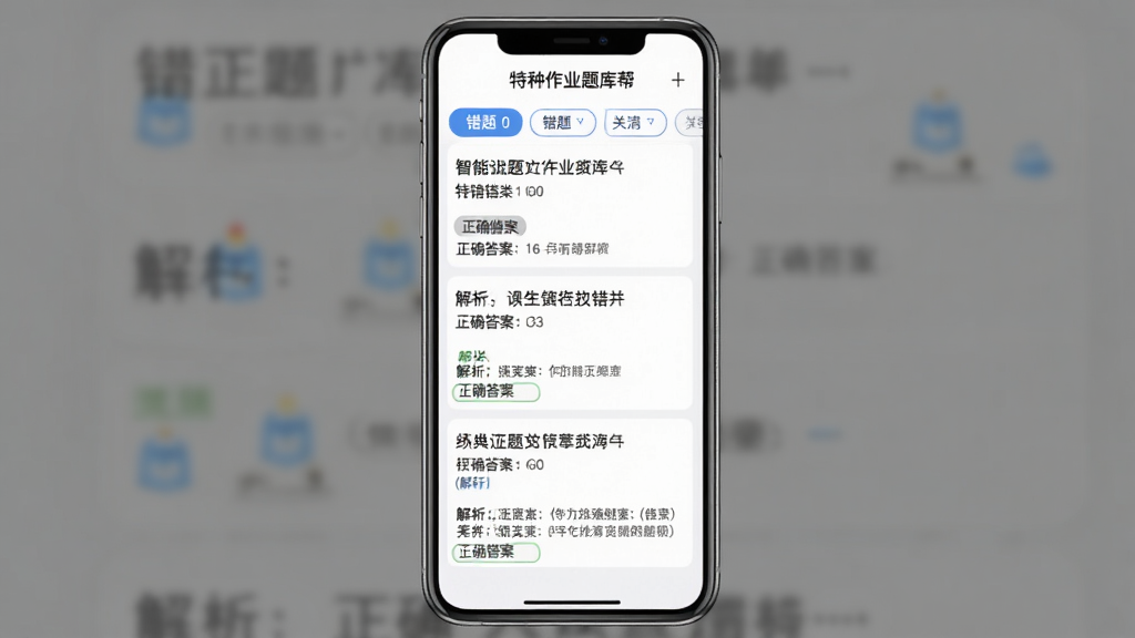 ������ҵ����app�����ܴ��Ȿ�����ͼ���ֻ���Ļ��ʾ�����б���ÿ�������·�����ȷ�𰸺ͽ����������д������ɸѡ��ť������Ϊ��ɫ�������������������룬���ʸɾ��޶���Ԫ��