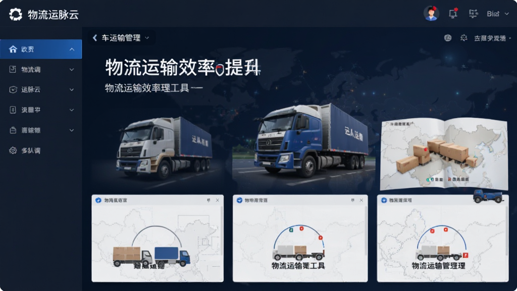 运脉云-物流运输管理工具 车队调度效率提升 物流运输管理软件界面