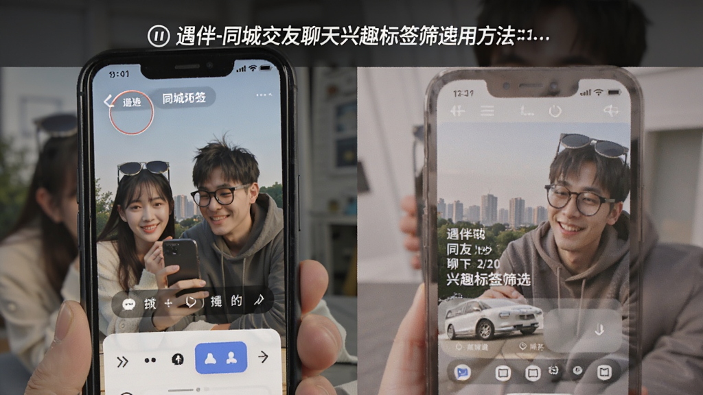遇伴-同城交友聊天兴趣标签筛选同城频道使用方法配图