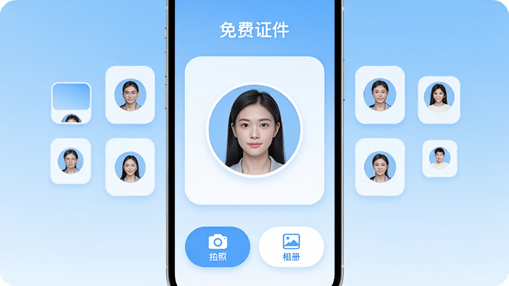 手机屏幕中央展示