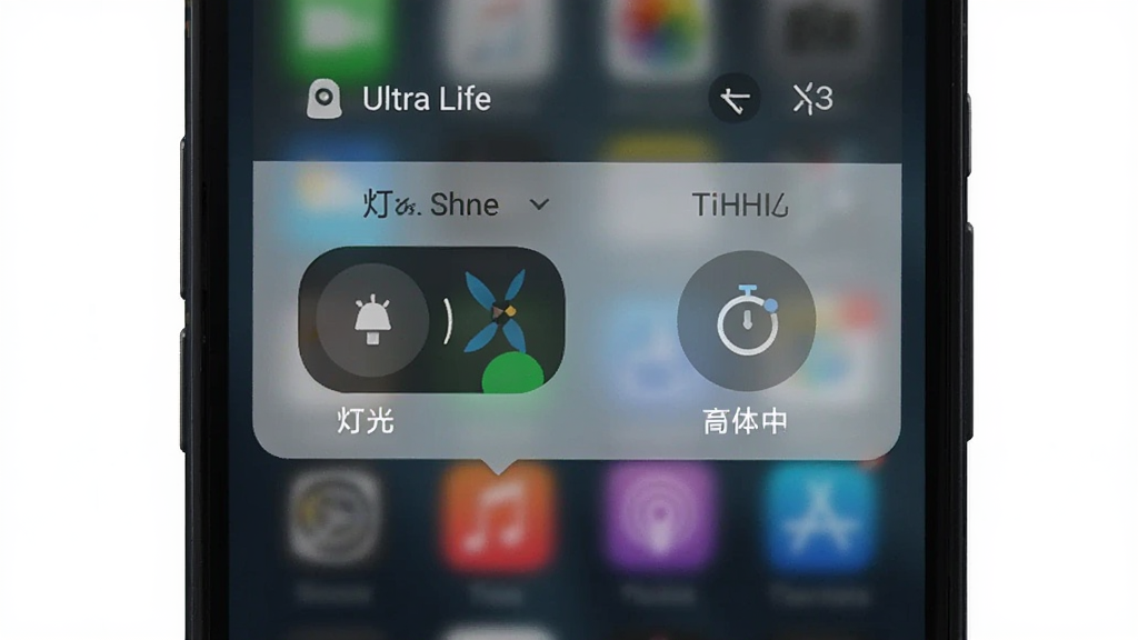 Ultra Life֪ͨ����ݿ��غͶ�ʱ���ý��棬�ֻ���Ļ��ʾ����֪ͨ���еĵƹ���ư�ť�Ͷ�ʱ��ͼ�꣬���ּ�࣬����ִ������������ɾ�