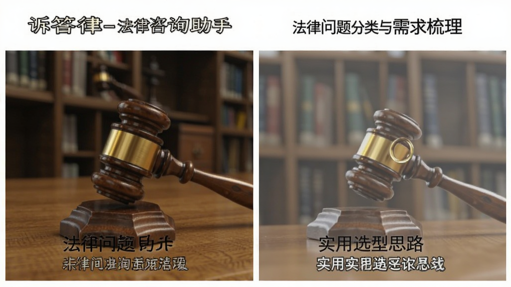 诉答律-法律咨询助手 法律问题分类与需求梳理 实用选型思路