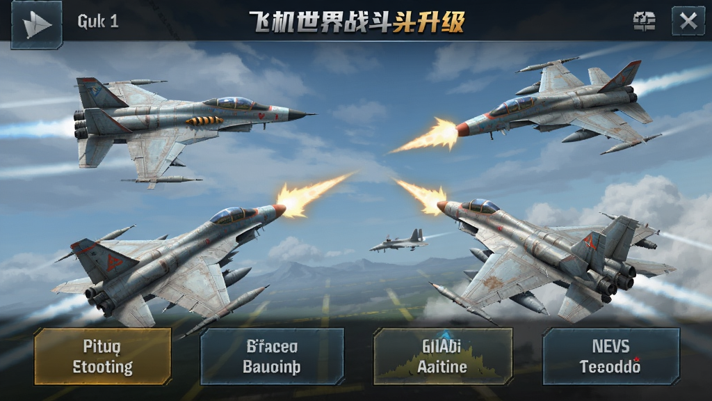 飞机世界战斗-空战射击手游战机选择升级界面