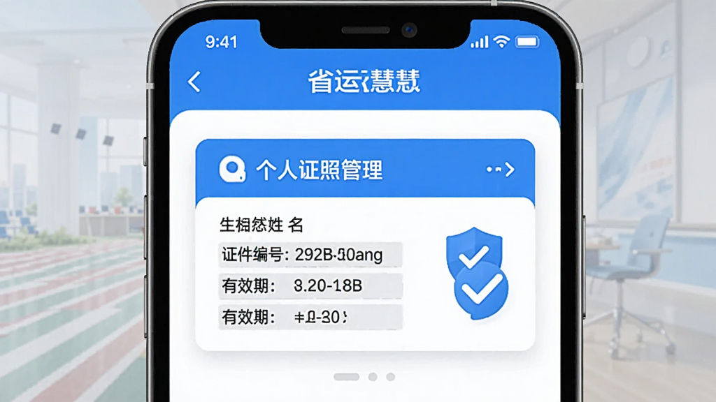 ʡ�˻�App����֤�չ������棬�ֻ���Ļ��ʾ�����ʸ�֤��Ƭ��������������֤����š���Ч�ڵ���Ϣ���Ա��ж��ƺ͹�ѡͼ�꣬���ȫ�ɿ���������ɫ�������������޶���Ԫ��