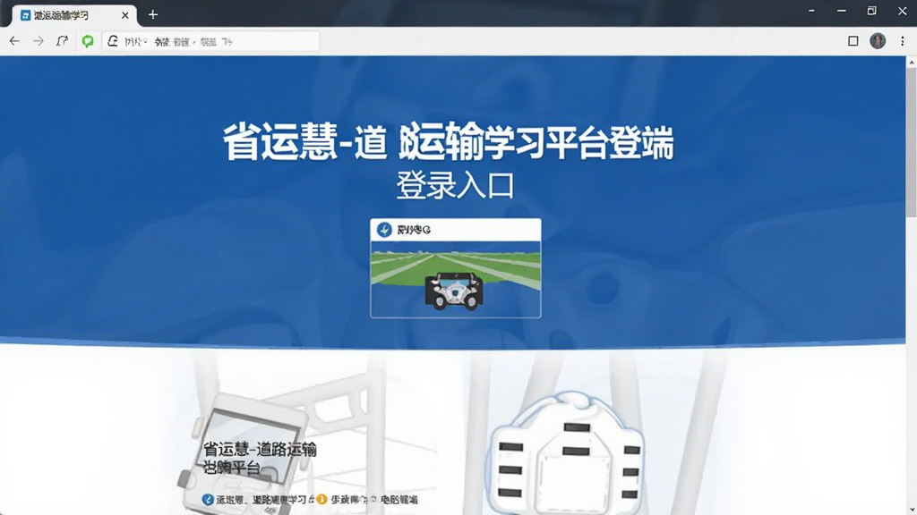 省运慧-道路运输学习平台电脑端登录入口页面截图