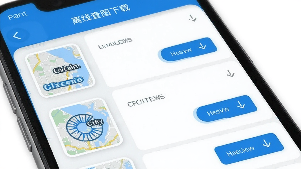 手机定位快速查离线地图下载界面,显示多个城市地图包列表和下载按钮,界面简洁,蓝白色调,高清画质,无多余元素