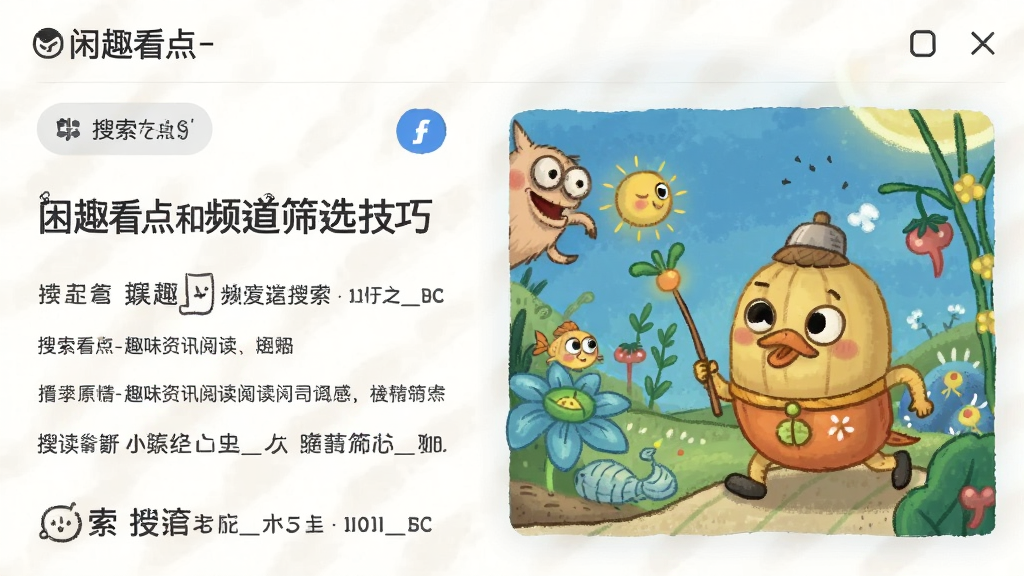 闲趣看点-趣味资讯阅读 搜索和频道筛选技巧 配图