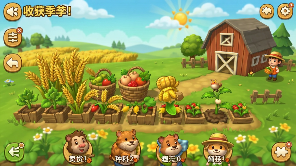 收获的季节-趣味模拟经营 游戏界面种地养殖卖货全流程截图