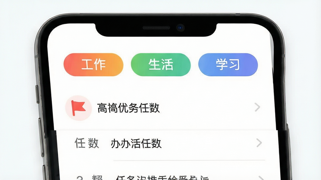 ��������嵥��ǩ������棬�ֻ���Ļ��ʾ��ɫ��ǩ�����������������ѧϰ�����·������б������ȼ����У������ȼ�����ǰ�к�ɫС��ͼ�꣬�����ɾ���ɫ�������ˬ�ִ���ϸ��Բ�󣬻��ʸɾ��޶���Ԫ��