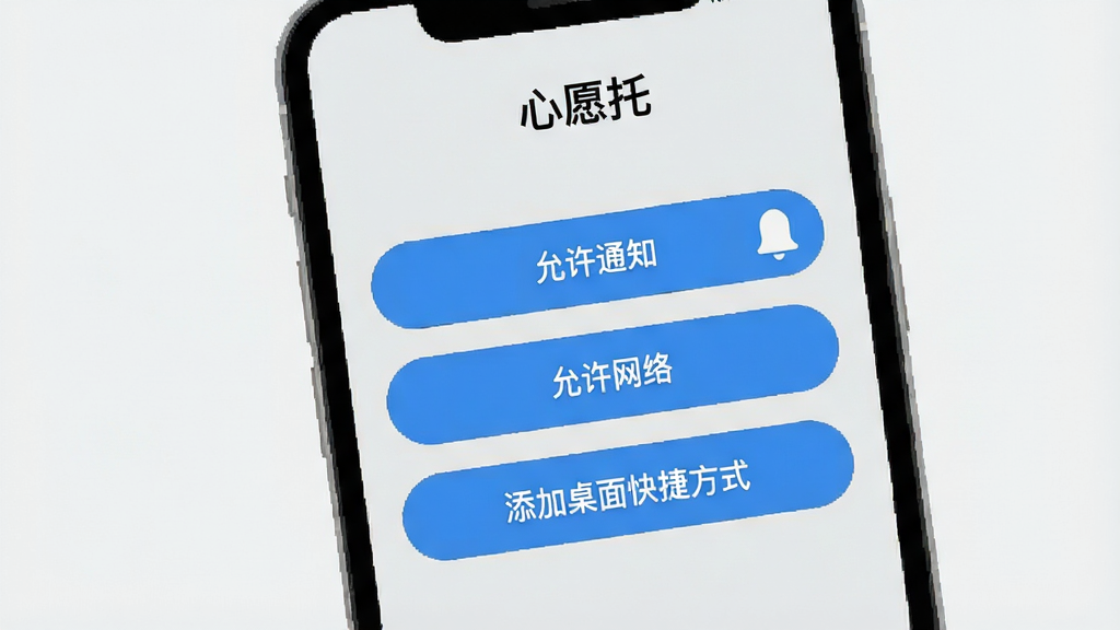 һ���ֻ���Ļ��ͼ���ʾ��ͼ������չʾ����Ը�С�APP����������ҳ�棬ҳ�����С�����֪ͨ�����������硱�����������ݷ�ʽ������ѡ�ť��������ǳ��ɫ����ťΪ��ɫԲ�Ǿ��Σ��������������ּ�࣬����ƽ�������ʸɾ����޶���Ԫ��