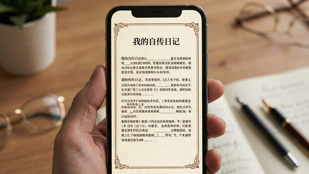 �Դ��ռǵ���PDFԤ�����棬�ֻ���Ļ��ʾһ���Ű�������ĵ�������д��