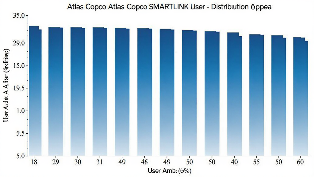 һ��չʾAtlas Copco SMARTLINK�û�����ֲ�����״ͼ������Ϊ18��60������Σ�����Ϊ�û�����ռ�ȣ���״ͼ��ɫΪ��ɫ���䣬����Ϊ��ɫ�������������޶���Ԫ��