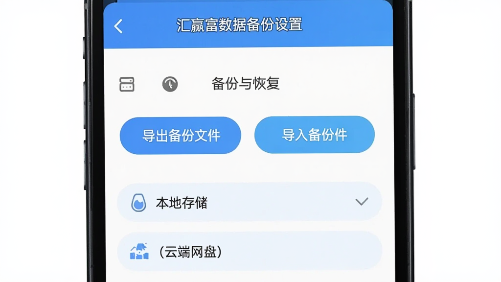 ��Ӯ�����ݱ������ý��棬�ֻ���Ļ��ʾ������ָ�ѡ��е��������ļ���ť�͵��뱸���ļ���ť���·��б��ش洢���ƶ���������·��ѡ�񣬽����࣬��ťԲ�󣬷����ˬ�����ʸɾ�