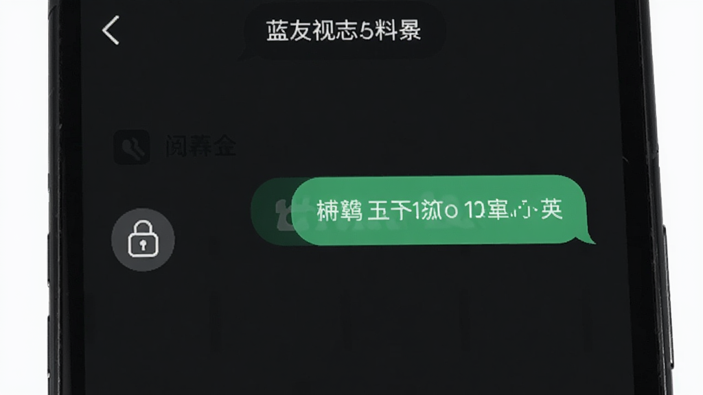 蓝友男同志社交软件 聊天界面 聊天气泡 阅后即焚图标 锁形标志 深色模式 手机屏幕 干净 无多余元素