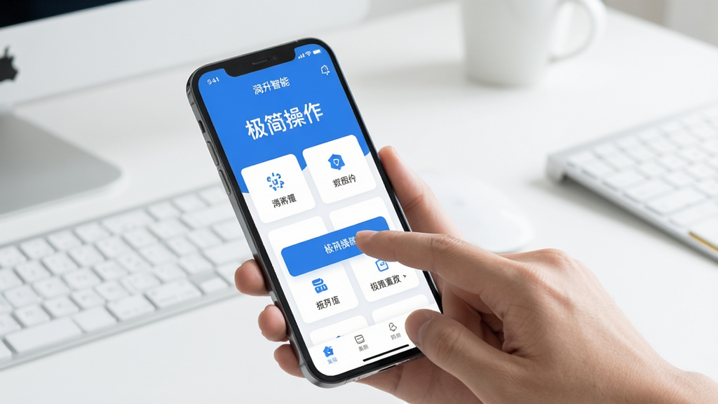�����ܹ��ܲ������棬����չʾһֻ�������ֻ�����ָ�����������App�ڵĹ��ܰ�ť����Ļ��ʾ�����������������������Ϊ������ɫ�����ܿ�Ƭ�������룬�����Ǹɾ�����������������ִ���ƽ��ϸ�����������ʸɾ����޶���Ԫ�أ����廭��