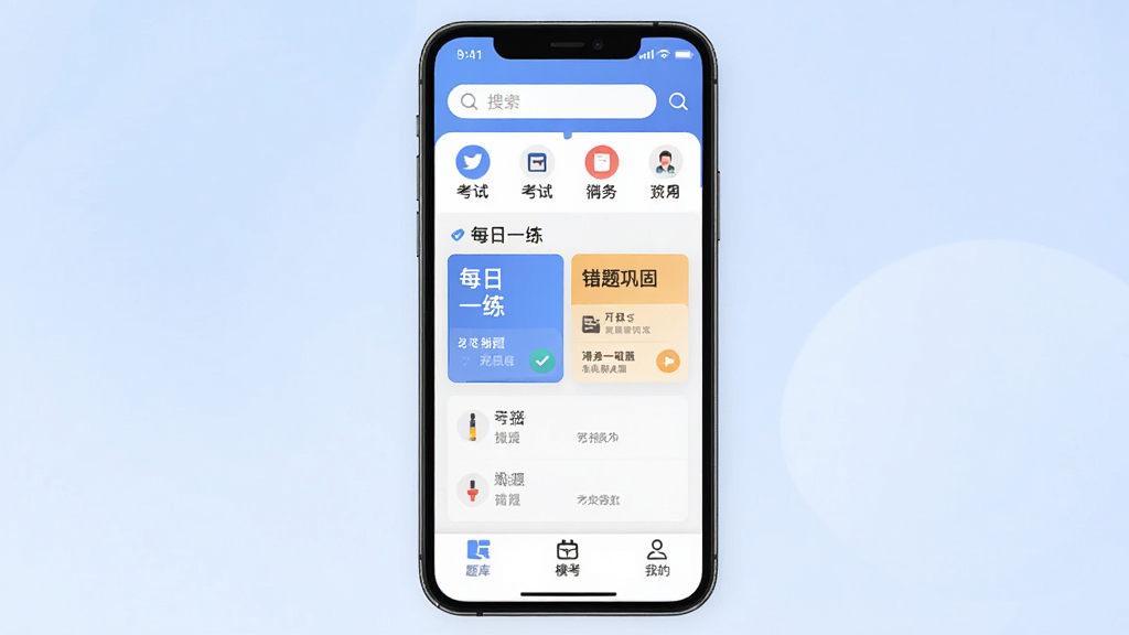 ������Ӧ��������ȫòչʾ���ֻ���Ļ������ʾ������APP����ҳ��������������Ϳ��Է���ͼ�꣬�м���ÿ��һ���ʹ��⹮�̿�Ƭ���ײ�Ϊ��⡢ģ�����ҵ�����ѡ��������ǵ���ɫ���䣬����ɾ����࣬������������ƽ����Ʒ�񣬻��ʸɾ����޶���Ԫ��